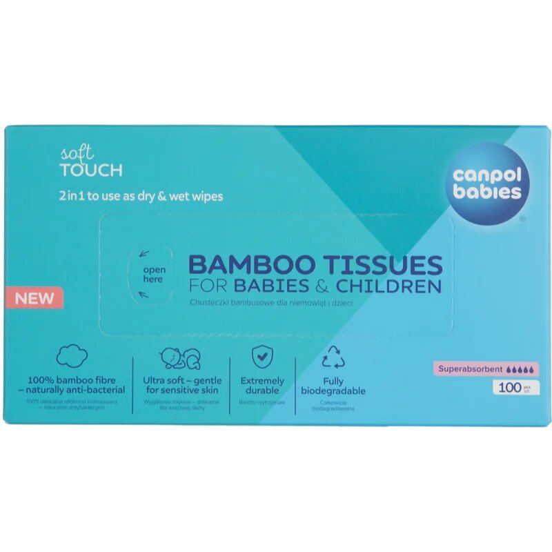 Canpol babies Bamboo Tissues Postpartum Pads kendők bambusz 100 db