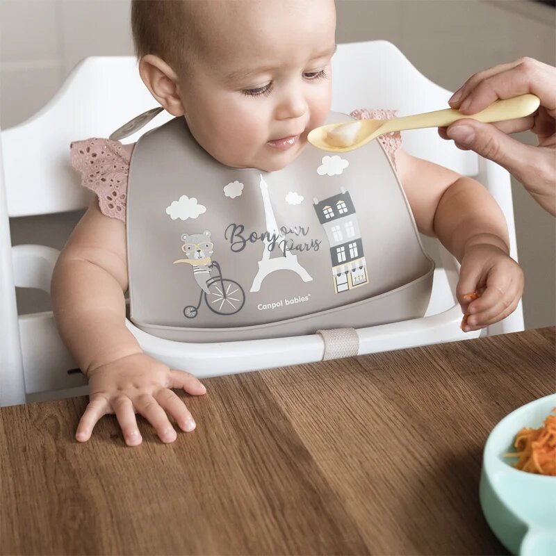 Canpol babies Bonjour Paris Bibs előke Beige 1 db