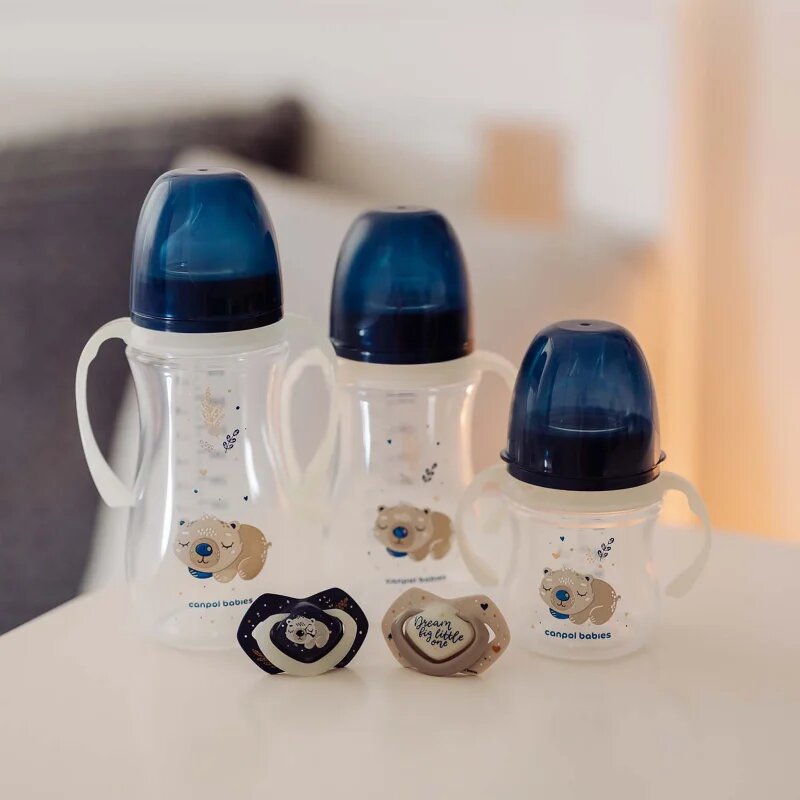 Canpol babies EasyStart Sleepy Koala 240 ml cumisüveg 3 m+ Blue 1 db