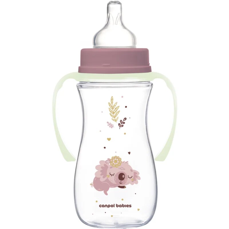 Canpol babies EasyStart Sleepy Koala 300 ml cumisüveg 12 m+ Pink 1 db