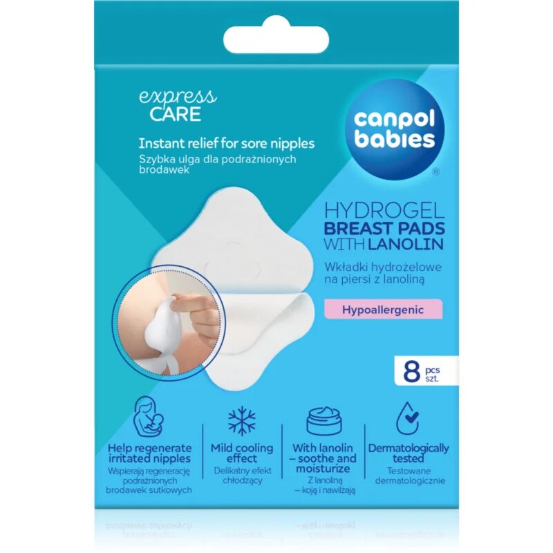 Canpol babies Hydrogel Breast Pads hidrogéles mellnyugtató párnácskák lanolinnal 8 db