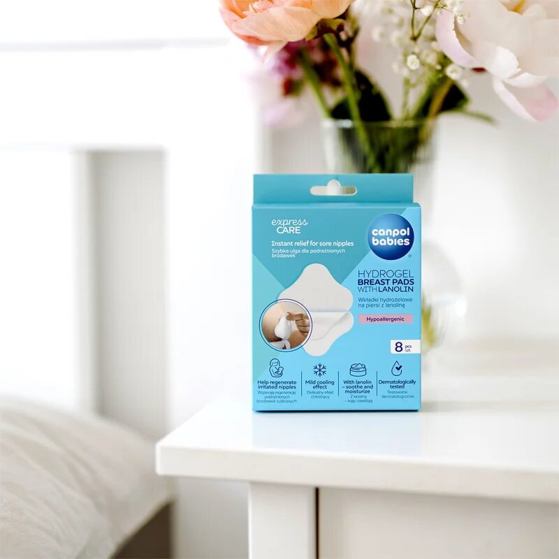 Canpol babies Hydrogel Breast Pads hidrogéles mellnyugtató párnácskák lanolinnal 8 db