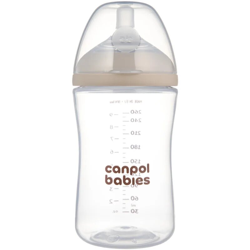 Canpol babies Natural Shape antikólikás cumisüveg 3m+ 1 db