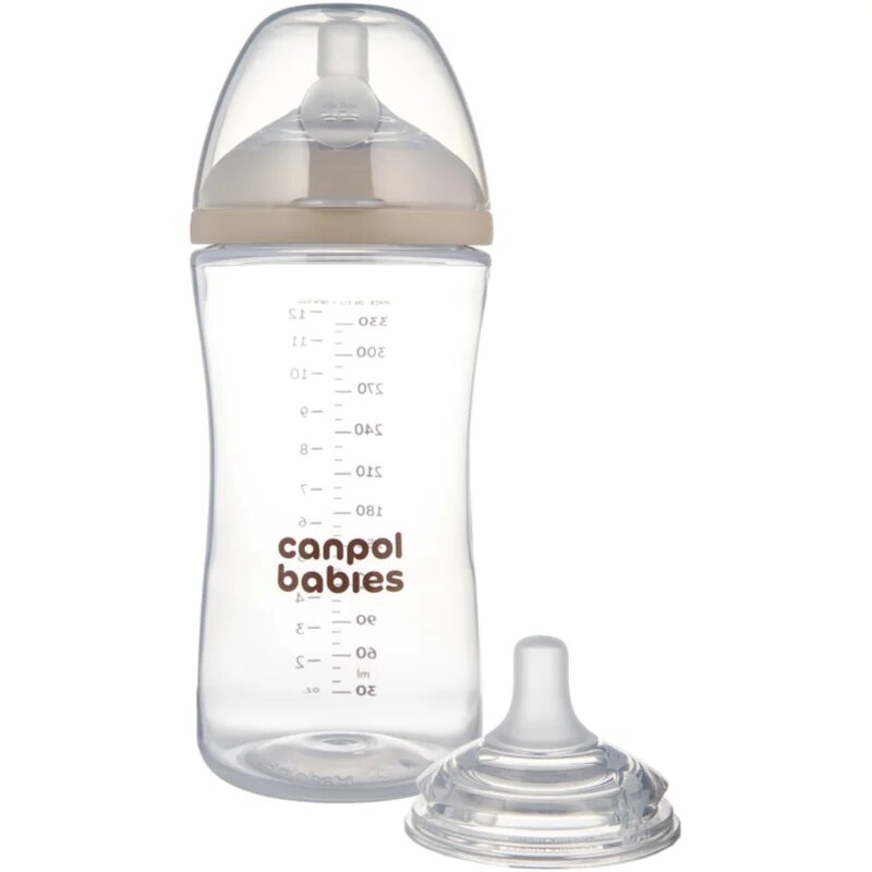 Canpol babies Natural Shape antikólikás cumisüveg 3m+ 1 db