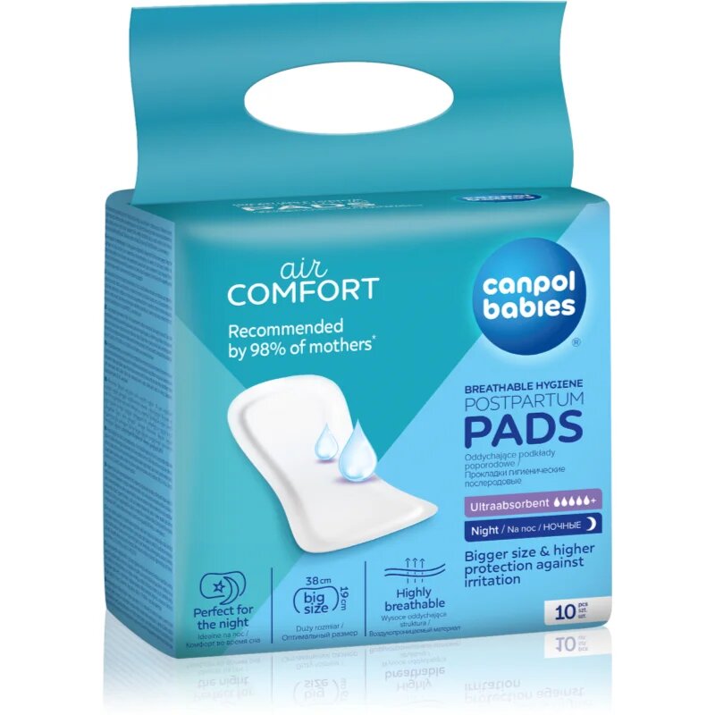Canpol babies Postpartum Pads Night szülés utáni betétek 10 db