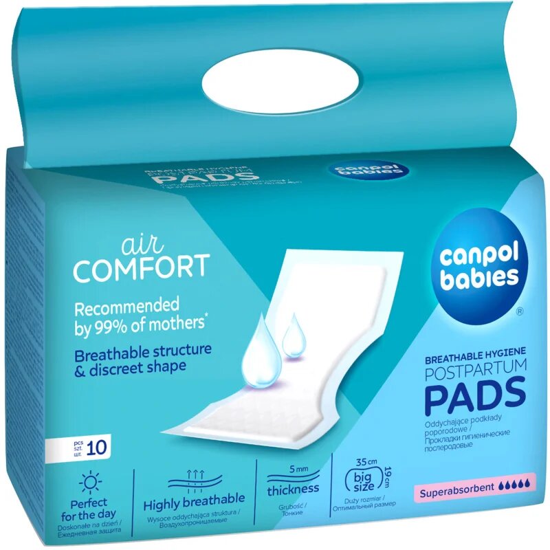 Canpol babies Postpartum Pads szülés utáni betétek Super Absorbent 10 db