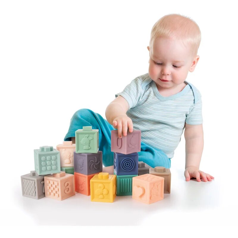 Canpol babies Small Toys puha szenzoros játékkockák 6m+ 12 db