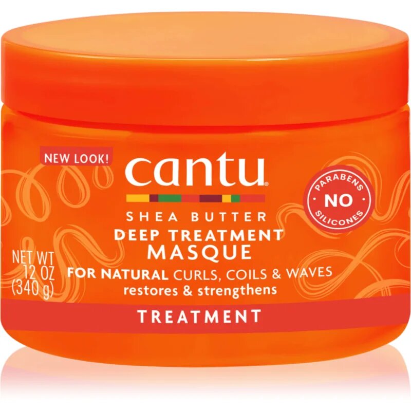 CANTU Shea Butter Deep Treatment Mask mélyen regeneráló maszk a hullámos és göndör hajra 340 g