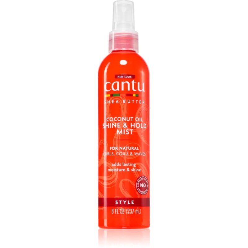 CANTU Shea Butter Shine&Hold mist hidratáló permet a hullámos és göndör haj fényéért 237 ml