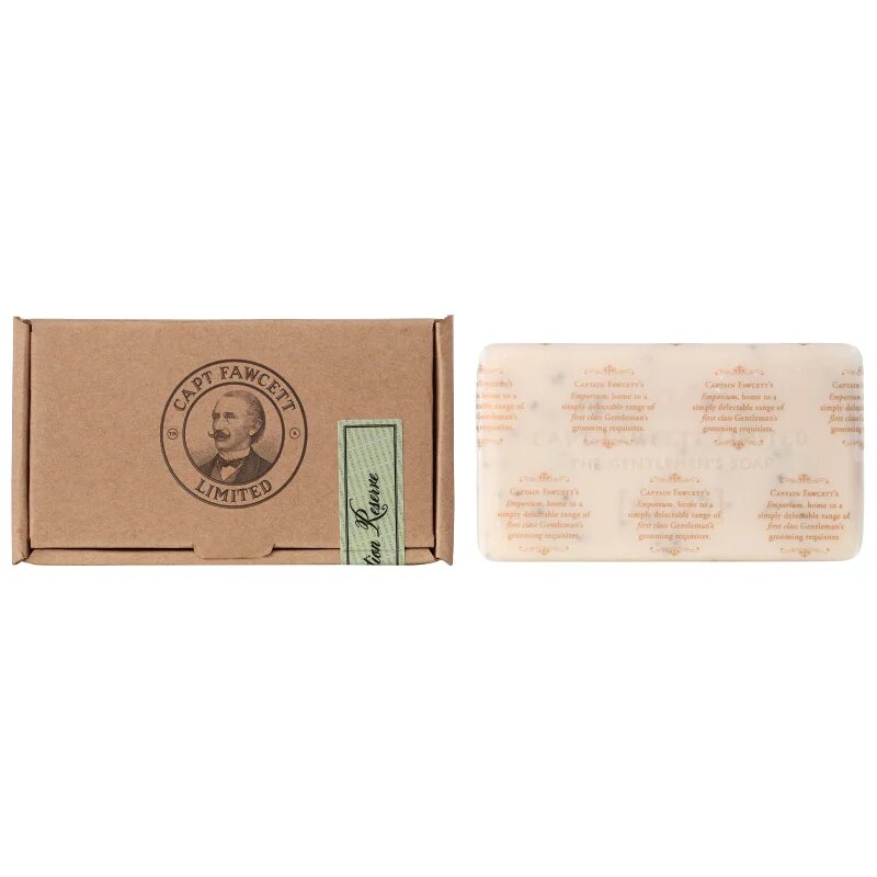 Captain Fawcett Expedition Reserve tisztító szappan arcra peeling hatással 165 g