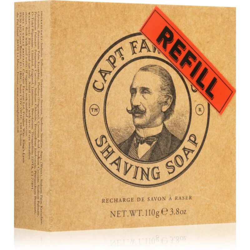 Captain Fawcett Shaving Soap Refill borotvaszappan töltelék uraknak 110 g