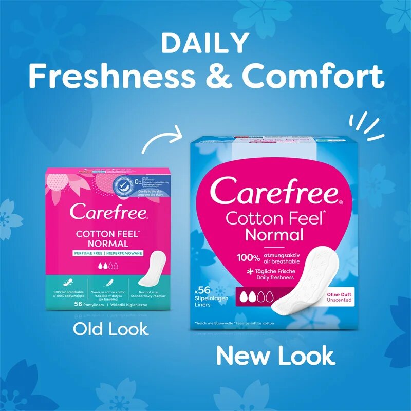 Carefree Cotton tisztasági betétek 56 db