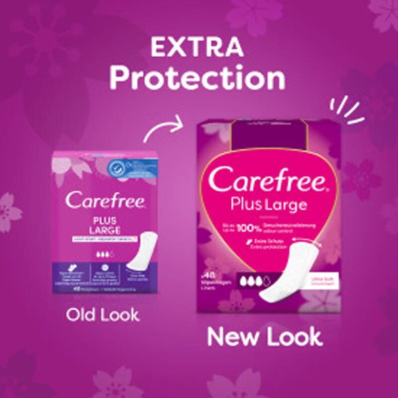 Carefree Plus Large Light Scent tisztasági betétek 48 db