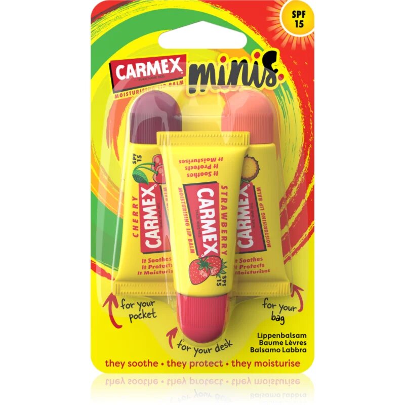 Carmex Minis utazási készlet a száraz ajkakra SPF 15
