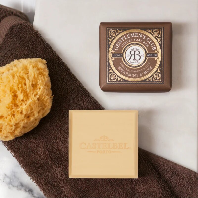 Castelbel Gentlemen's Club Spearmint & Moss luxus bar szappan 24 karátos arannyal 150 g