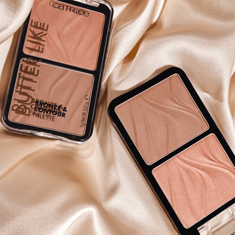 Catrice Butter Like Bronze & Contour Púderes highlight és kontúr paletta bronzosítóval árnyalat 020 Shape It My Way 9 g