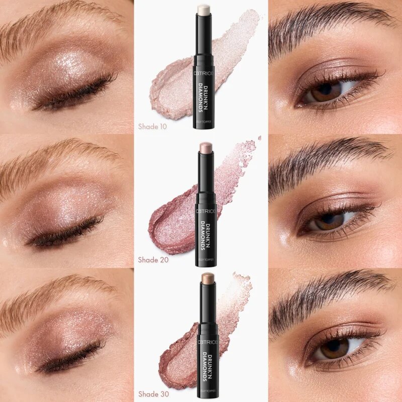 Catrice Drunk'n Diamonds Jelly Topper krémes szemhéjfestékek ceruzában árnyalat 010 Moonlight Glow 2.5 g