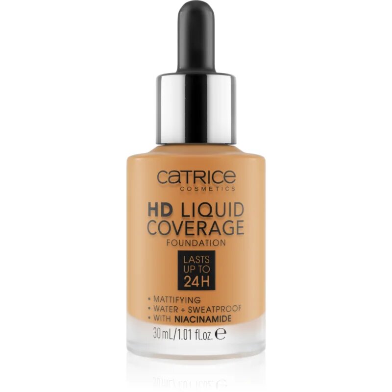 Catrice HD Liquid Coverage alapozó árnyalat 066 Warm Toffee 30 ml