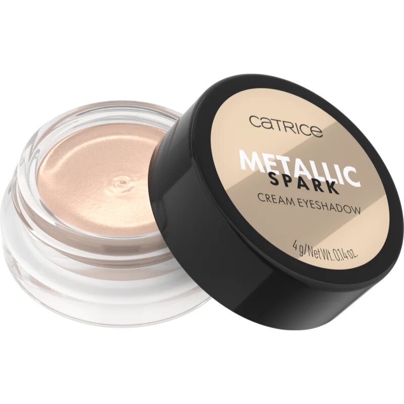 Catrice Metallic Spark krémes szemhéjfestékek a csillogó fényért árnyalat 010 Champagne Chic 4 g