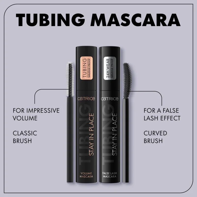 Catrice TUBING Stay In Place Műszempilla hatású szempillaspirál árnyalat 010 No Panda Black 11 ml