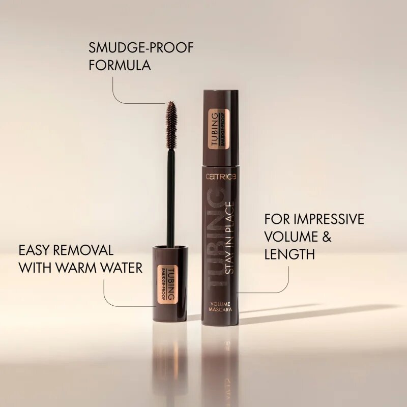 Catrice TUBING Stay In Place szempillaspirál a dús pillákért árnyalat 020 Panda-Proof Brown 11 ml