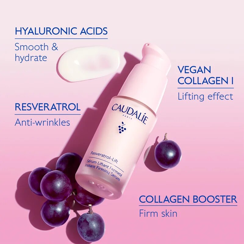 Caudalie Resveratrol-Lift intenzív feszesítő szérum a ráncok ellen 30 ml