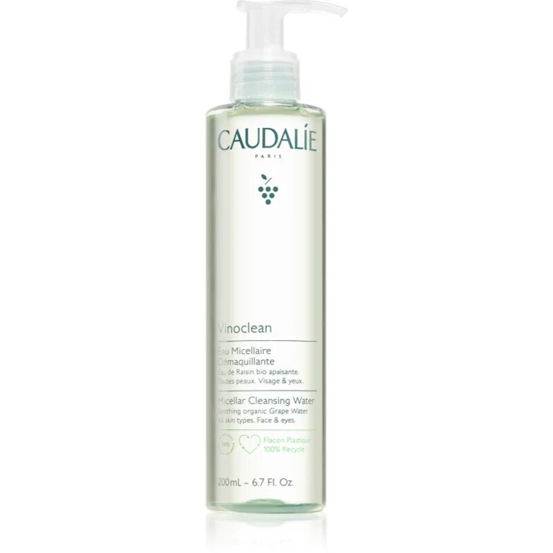 Caudalie Vinoclean micellás víz normál és száraz érzékeny bőrre az arcra és a szemekre 200 ml