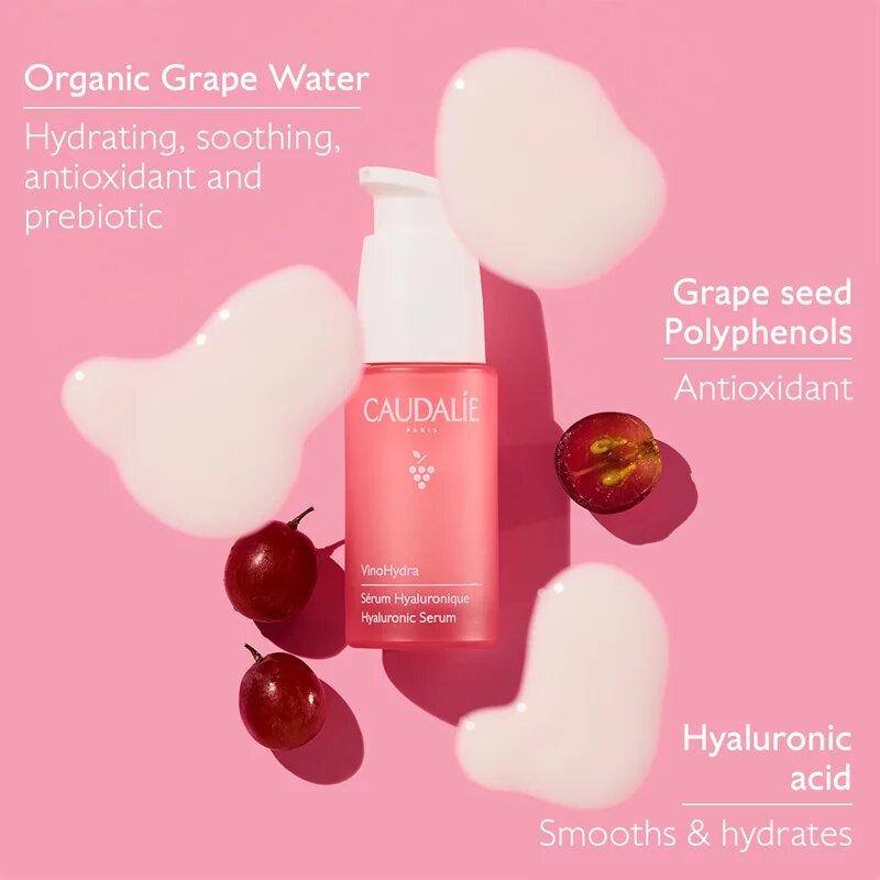 Caudalie VinoHydra Hyaluronic Serum hidratáló szérum az első ráncokra 30 ml