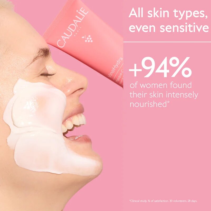 Caudalie VinoHydra Moisturizing Mask hidratáló maszk tápláló hatással 75 ml