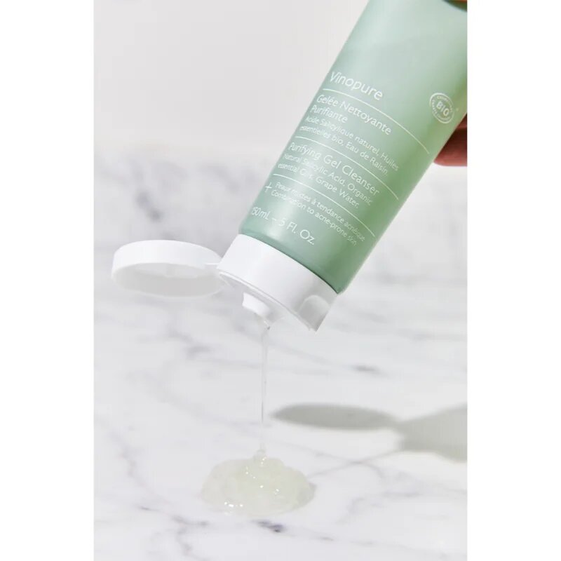 Caudalie Vinopure Purifying Gel Cleanser mélyen tisztító gél zsíros és problémás bőrre 150 ml