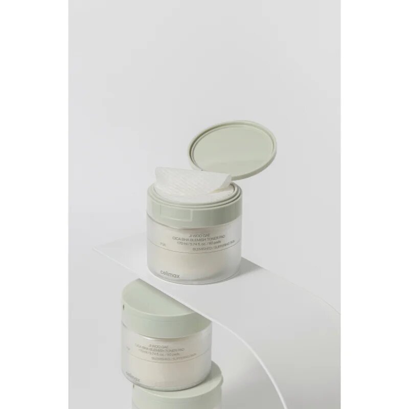 celimax Ji Woo Gae Cica BHA Blemish Toner Pad hámlasztó kendők az aknéra hajlamos érzékeny bőrre 60 db