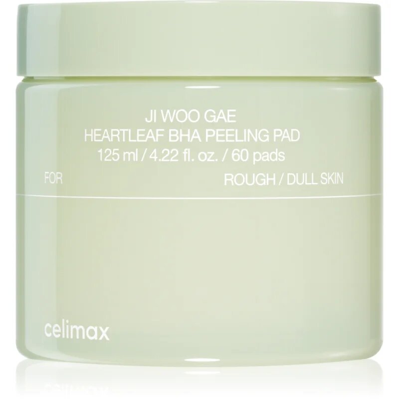 celimax Ji Woo Gae Heartleaf BHA Peeling Pad hámlasztó kendők nyugtató hatással 60 db