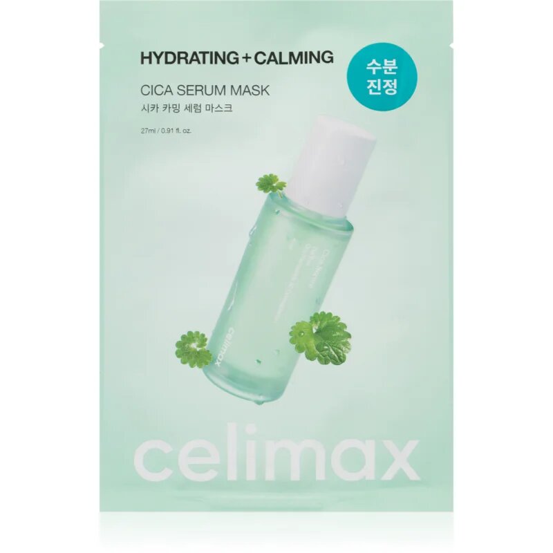 celimax The Real Cica intenzív hidrogélmaszk az arcbőr megnyugtatására 27 ml