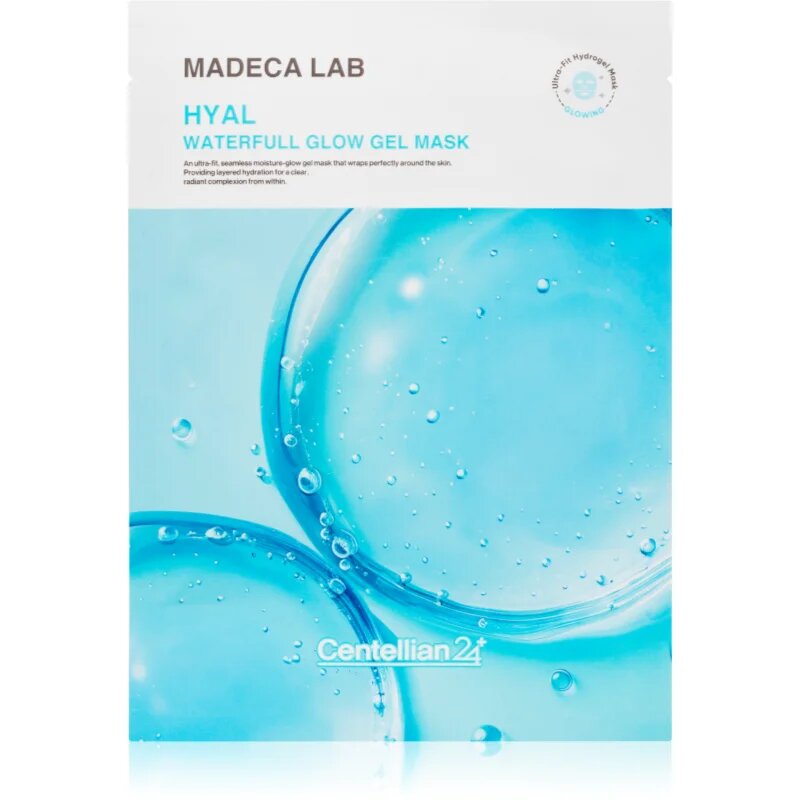 Centellian24 Madeca Lab Hyal Waterfull Glow Gel Mask hidratáló gézmaszk hűsítő hatással 22 ml