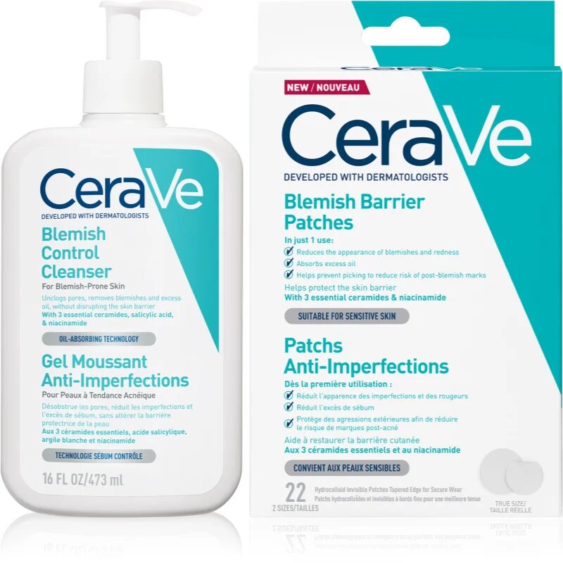 CeraVe Cleansers Blemish Control Cleanser szett problémás és pattanásos bőrre