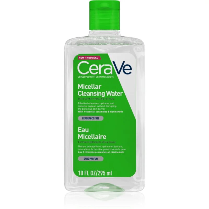 CeraVe Cleansers Micellar Cleansing Water tisztító micellás víz hidratáló hatással 295 ml