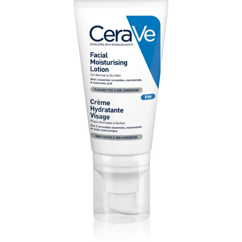CeraVe Moisturizers hidratáló ápolás normál és száraz bőrre 52 ml