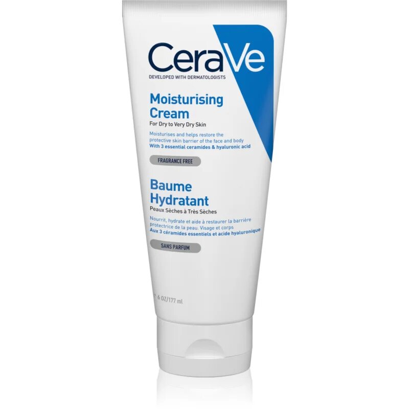 CeraVe Moisturizers hidratáló krém arcra és testre Száraz nagyon száraz bőrre 177 ml