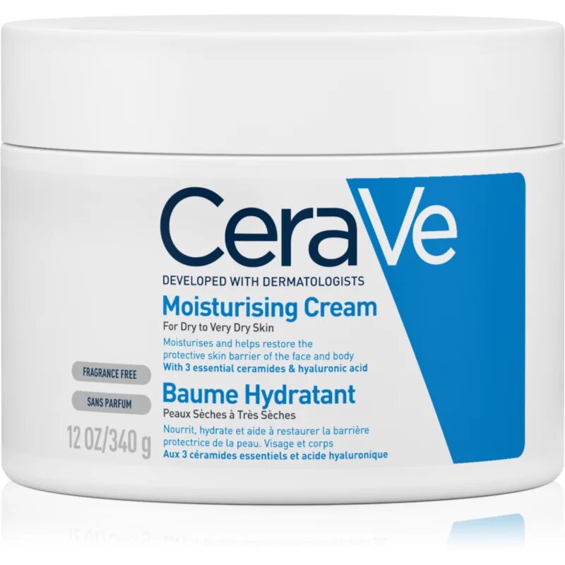 CeraVe Moisturizers hidratáló krém arcra és testre Száraz nagyon száraz bőrre 340 g