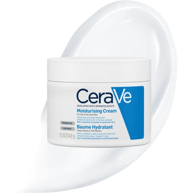 CeraVe Moisturizers hidratáló krém arcra és testre Száraz nagyon száraz bőrre 340 g