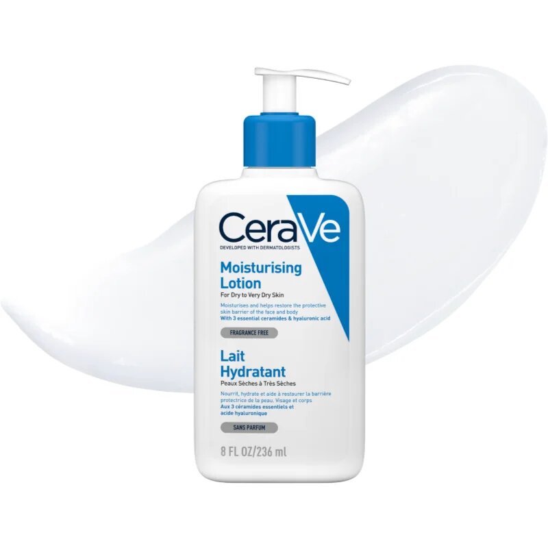 CeraVe Moisturizers Lotion hidratáló tej arcra és testre Száraz nagyon száraz bőrre 236 ml