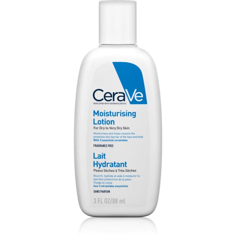 CeraVe Moisturizers Lotion hidratáló tej arcra és testre Száraz nagyon száraz bőrre 88 ml
