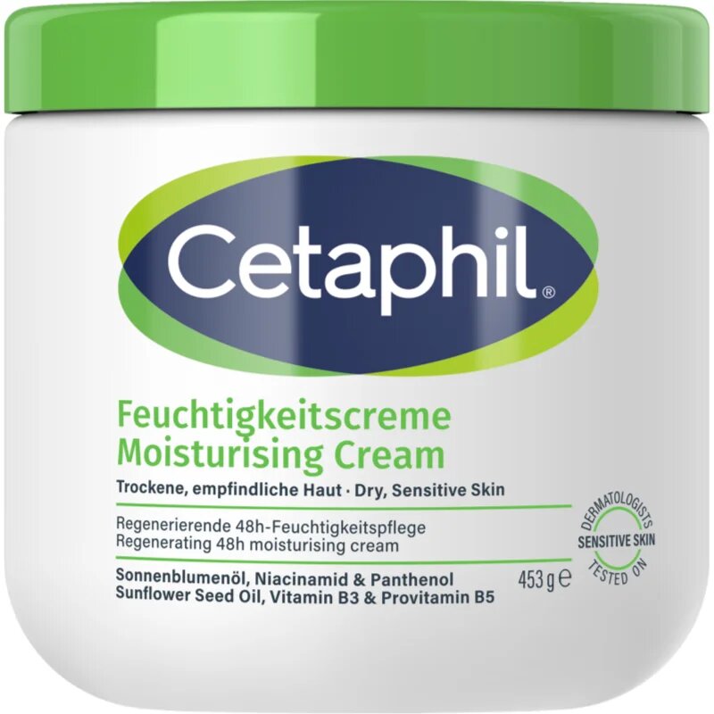 Cetaphil Moisturizing Cream hidratáló krém száraz és érzékeny bőrre 453 g