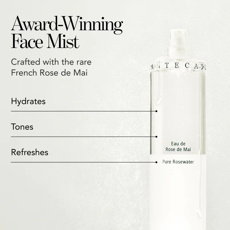 Chantecaille Pure Rosewater Travel Size nyugtató és frissítő hidratáló spray 45 ml