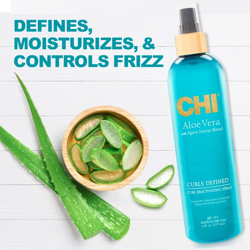 CHI Aloe Vera Curl Reactivating hidratéló spray a hullámos és göndör hajra 177 ml
