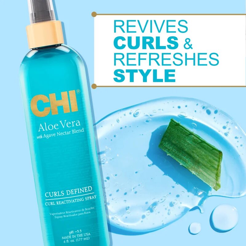 CHI Aloe Vera Curl Reactivating hidratéló spray a hullámos és göndör hajra 177 ml