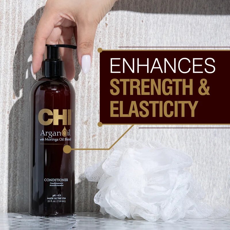 CHI Argan Oil Conditioner tápláló kondícionáló száraz és sérült hajra 739 ml