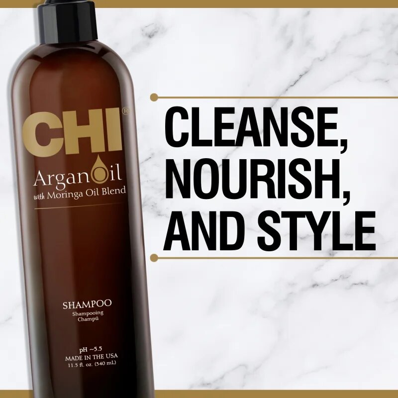 CHI Argan Oil Shampoo tápláló sampon száraz és sérült hajra 340 ml