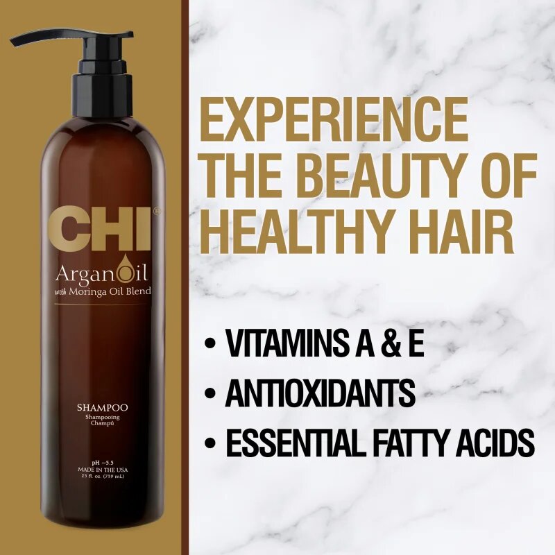 CHI Argan Oil Shampoo tápláló sampon száraz és sérült hajra 739 ml
