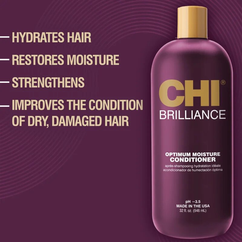 CHI Brilliance Optimum Moisture Conditioner hidratáló kondicionáló száraz és sérült hajra 946 ml